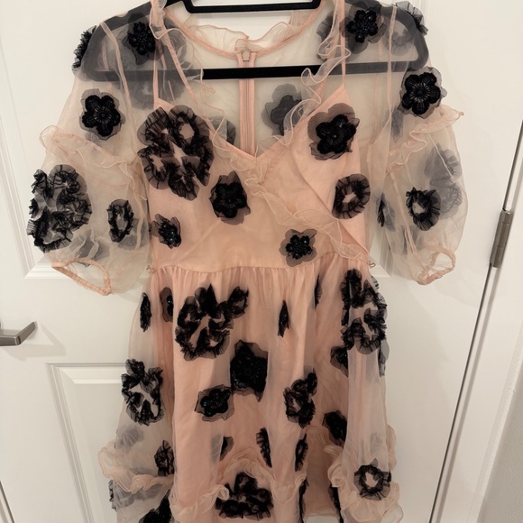 FRENCH CONNECTION Josephine Embellished Fit and Flare Dress - Picture 4 of 4